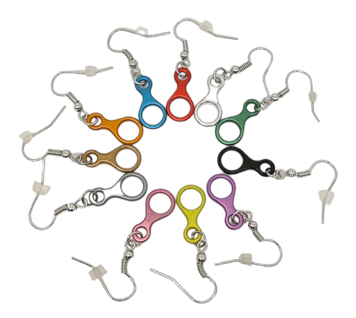 Pendientes descendedor Ocho anodizado (par)