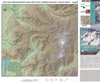 Mapa Guía Parque Nacional Radal Siete Tazas y Reserva Nacional Altos De Lircay