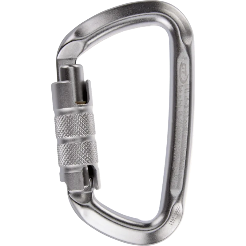 Mosquetón Aluminio Tipo D 3 Tiempos 30kN D-Shape TG – Climbing Technology