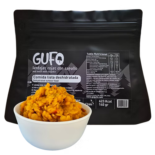 Comida Liofilizada Lentejas Rojas con Zapallo