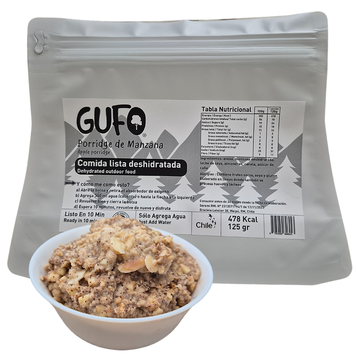 Postre Liofilizado Porridge de manzana