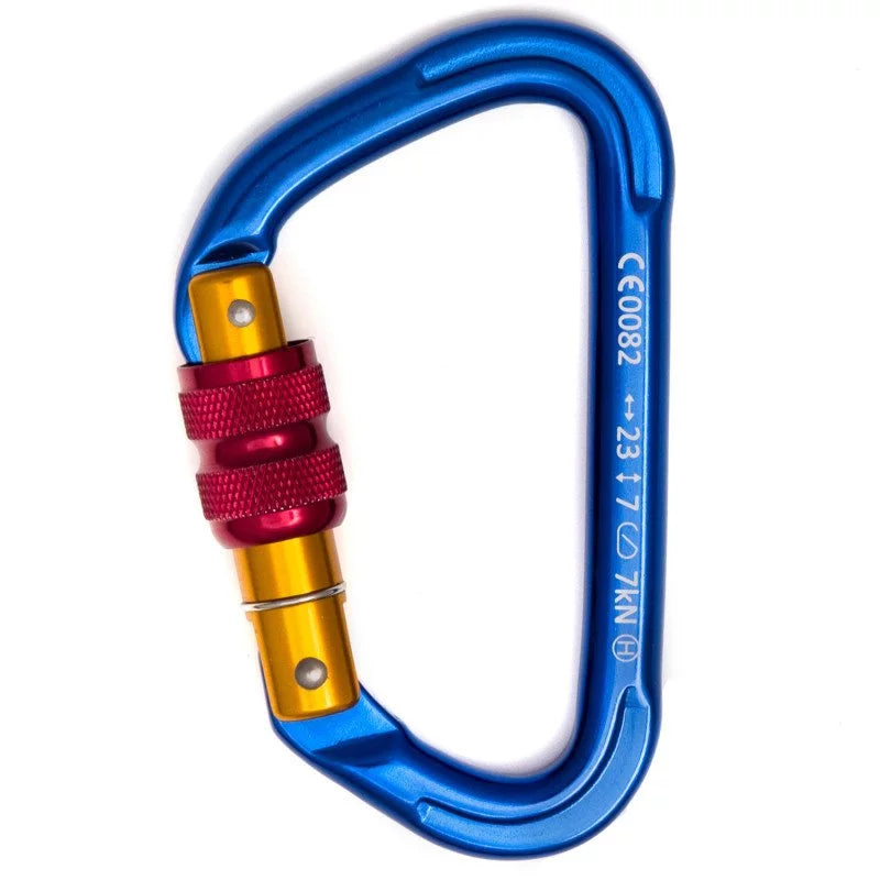 Mosquetón Aluminio Tipo D Rosca 23kN Rock – FIXE