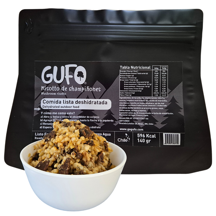 Comida Liofilizada Risotto de Champiñones