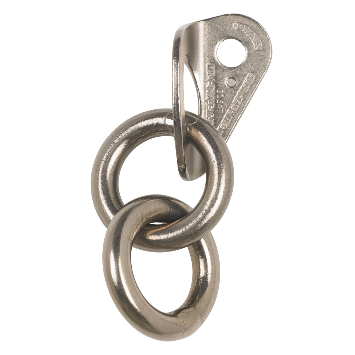 Chapa Inox + Doble Argolla Inox